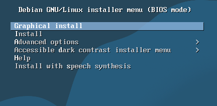 Debian installation screenshot